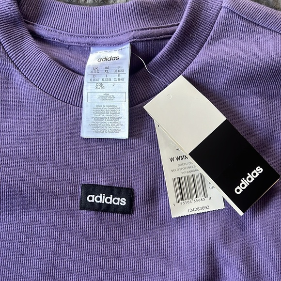 NWT Adidas Moment Athletic Dress Tech Purple and Black Three Stripes Womens XL - Picture 9 of 16